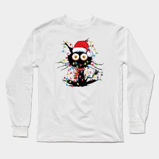 Funny Christmas Cat Long Sleeve T-Shirt